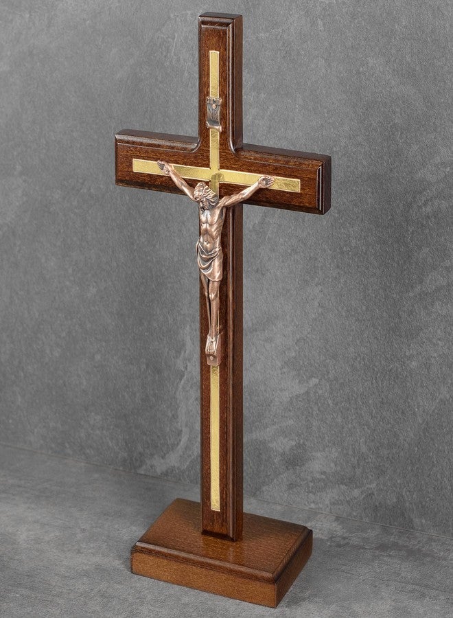 Asterom Handmade Crucifix - Table Wood Cross with Detachable Stand - Unique Standing Catholic Crucifix - Image 5